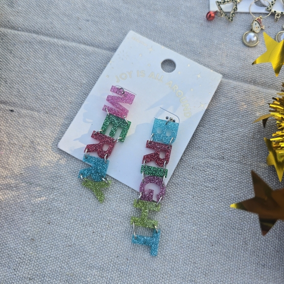 Wondershop Christmas Hair Accessories Santa Tree Scrunchie Lot Earrings Socks - Picture 7 of 9